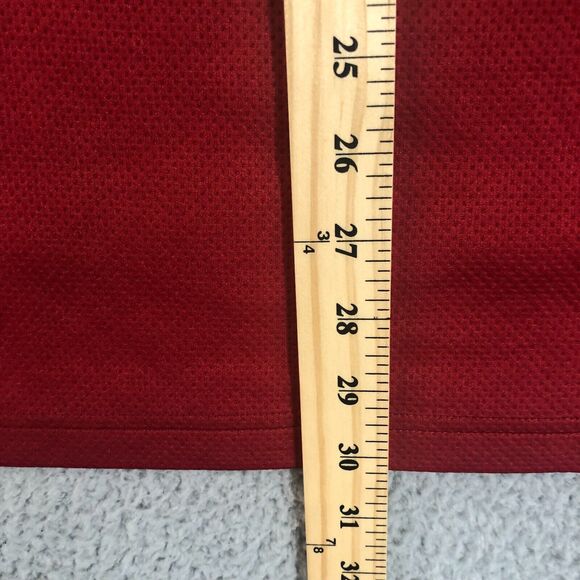 Under Armour Shirt Mens XL Red Pullover Mock Neck 1/4 Zip Logo Long Sleeve - Picture 13 of 13